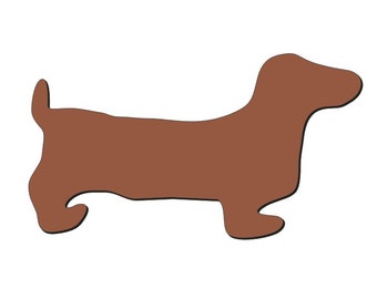 Unfinished Wood Weenie Dog Dachsund 29.5 x 16.3 inch