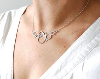 Bubble sterling silver necklace from the AWA collection