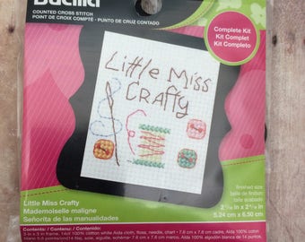 Little Miss Crafty Cross Stitch Kit by Bucilla