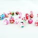 PD14 - Beading patterns floral random mixed colors of 8mm in diameter polymer / Fimo Clay Polymer Flower Beads Mixed Colors 8mm