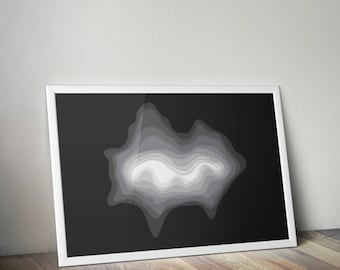 The Dark - simulated cut paper poster - digital file