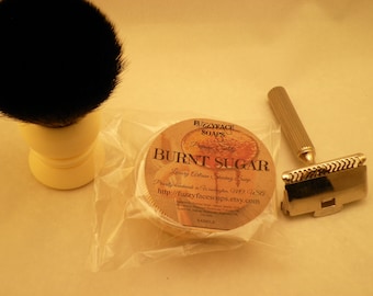 BURNT SUGAR Premium Tallow Shaving Soap SAMPLE