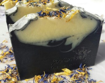 Tea tree and Charcoal - tea tree soap, vegan soap, gift, holiday gift, stocking stuffer, Christmas gifts