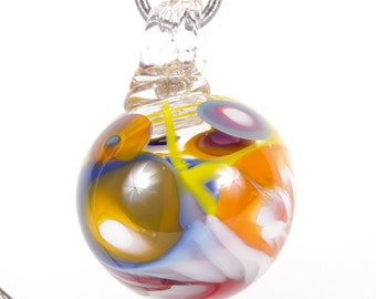 110297 Medium Hand Blown Hanging Art Glass Ball Decorative Ornament