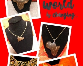 Beautifully hand crafted Africa pendent