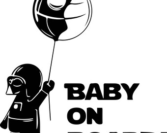 Baby on board Svg Files Silhouettes Dxf Files Cutting files Cricut Silhouette