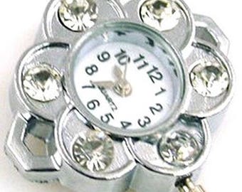Platinum Rhinestone Silver watchface watch face 10980-W3