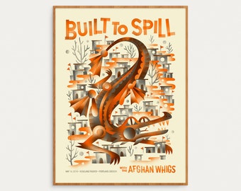 Built To Spill - May 14, 2018 Portland, Oregon - Official Gig Poster - 18x24