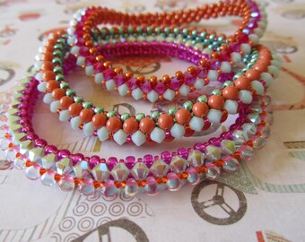 Mardi Gras Bangle - PDF Instructions