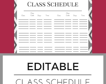 class schedule organizer