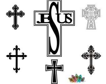 Easter SVG,Cross svg silhouette files,Crosses vector png, eps,jpg, Crosses clipart,Cross cameo cricut,Jesus Cross SVG, Christian cross