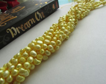 Yellow Baroque Freshwter Pearl,Yellow Pearl,Pearl,Baroque Pearl