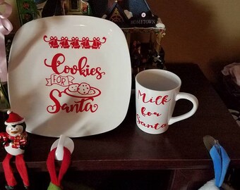 Santa milk cup | Etsy Santa milk cup | Etsy