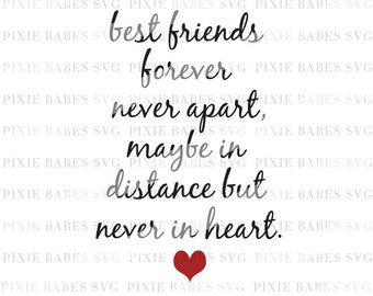 Best Friends SVG Best Friends 3 Way Split Heart Besties SVG