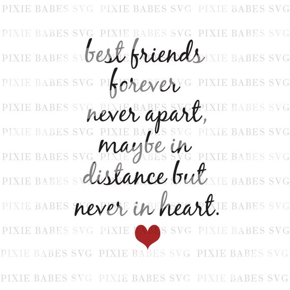 Best Friends Forever SVG Long Distance Friendship SVG Best