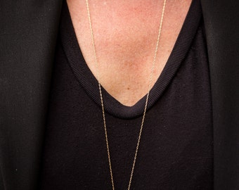Long Necklace, Long Turquoise Necklace, Layering Necklace, Boho Necklace, Long Gold Necklace, December Birthstone, Simple Necklace, Boho