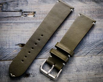 Handcrafted leather watch strap 22mm Vegetable tanned leather watch strap 18 mm 20 mm watch band 22 mm 24 mm watch strap