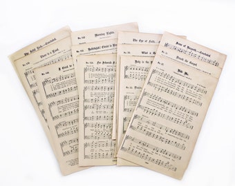 Antique Religious Hymn Music Pages