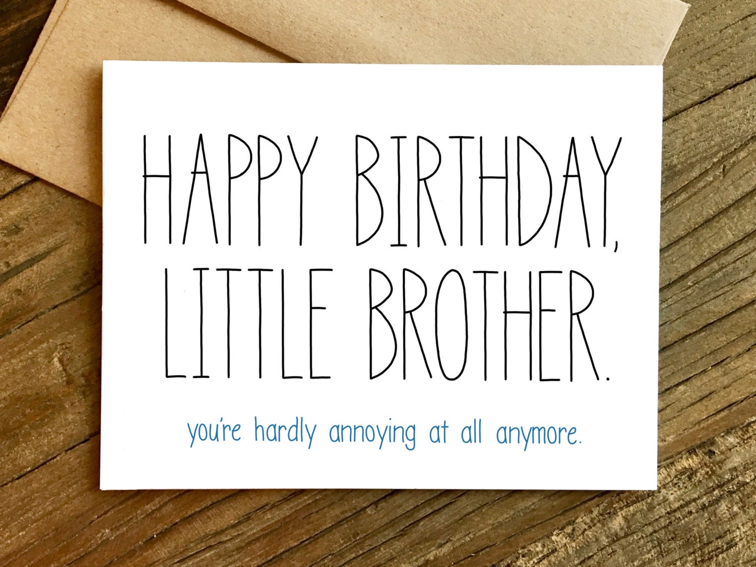Funny Birthday Card Birthday Card for Brother Brother