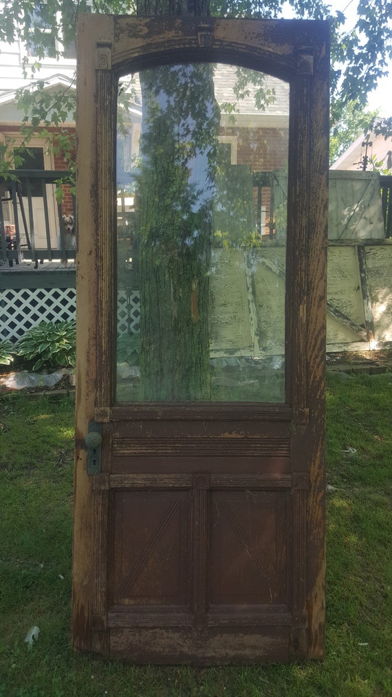 Old Wood Door with Large Window, Architectural Salvage Exterior ... Old Wood Door with Large Window, Architectural Salvage Exterior ...