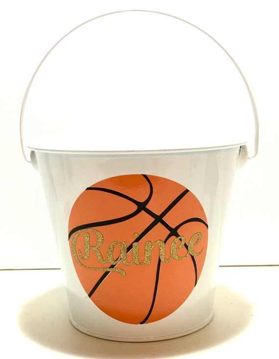 Personalized metal bucket Basketball metal bucket