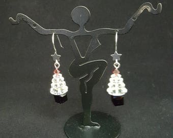 Swarovski Crystal Christmas Tree Earrings