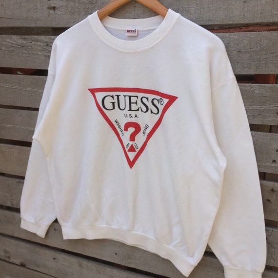 white guess jumper