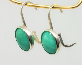 Earrings, 10 X 8 Amazonite in Sterling