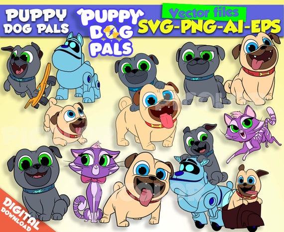 Puppy Dog Pals svg Rolly Bingo Hissy A.R.F. clipart Puppy Dog.