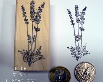 P106 Large lavender rubber stamp