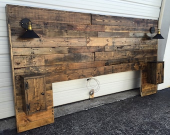 Rustic Wood Headboard Distressed Headboard Reclaim