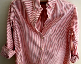 Vintage Red & White Striped Shirt