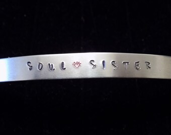 Soul Sister Metal Stamped Cuff