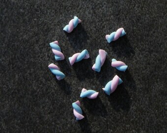 miniature Marshmallow Fimo 6mm