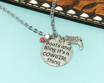 Western Necklace, Cowgirl Necklace, Western Jewelry, Cowgirl Jewelry