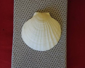 Nautical beach wall art scallop shell 1 of 4