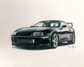 Toyota supra art | Etsy