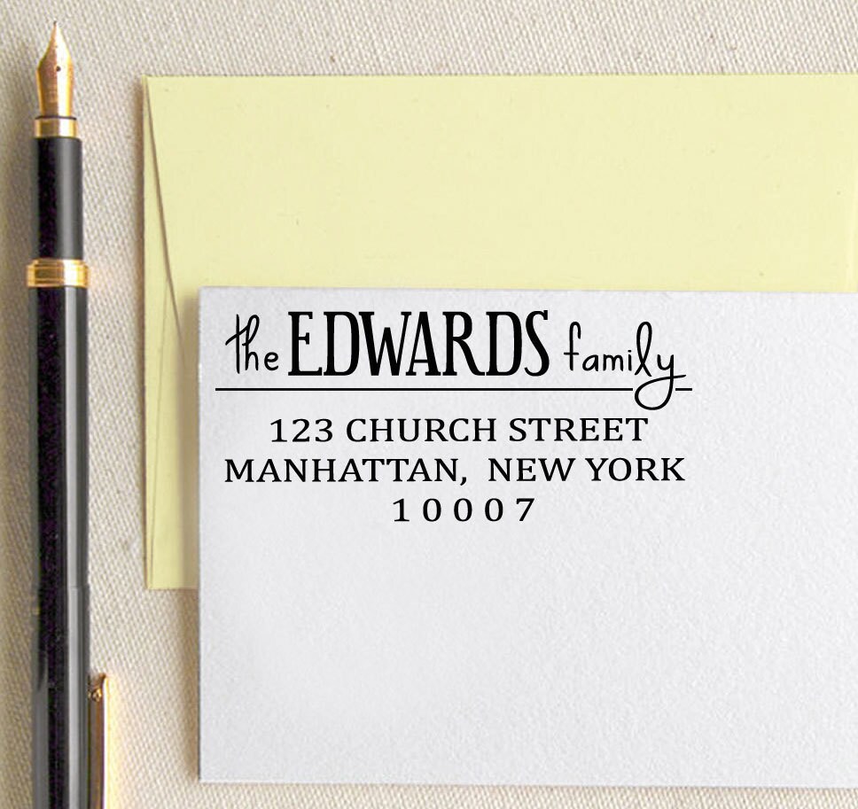 Personalized Rubber Stamp Custom Return Address Stamp Self