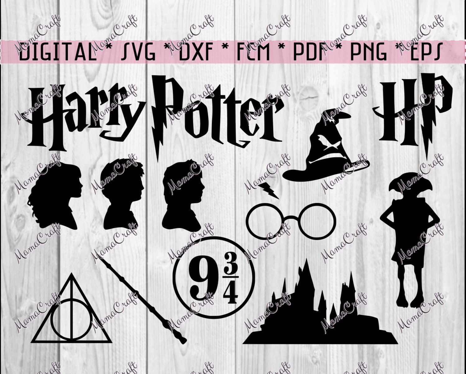 Download HARRY POTTER SVG clipart digital vector cutting file logo svg