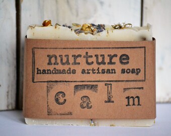 calm lavender & patchouli all natural handmade soap