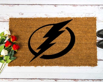 Tampa Bay Lightning Door Mat Tampa Bay Lightning Welcome Doormat Tampa Bay Lightning Housewarming Gift Tampa Bay Lightning Palm Door Mat