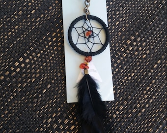 Dreamcatcher feather keyring