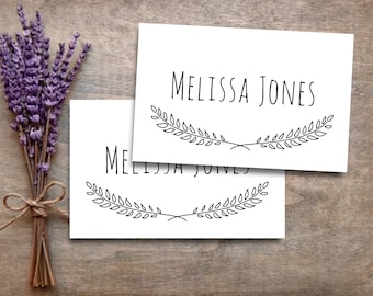 Place Card Template, Editable Place Card, MS Word, Rustic Place Card Template, Kraft Place Card, Name Card, Printable, INSTANT DOWNLOAD