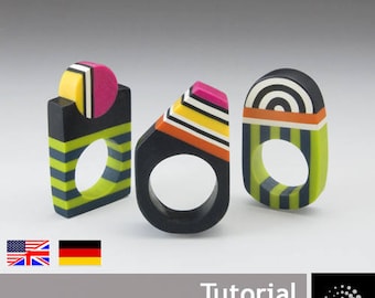 Polymer Clay PDF Tutorial "Geometrical Rings"