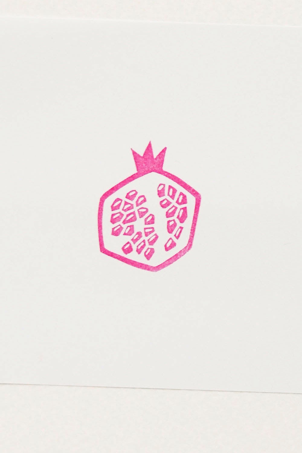 Pomegranate stamp small fruit stamp carved rubber stamp