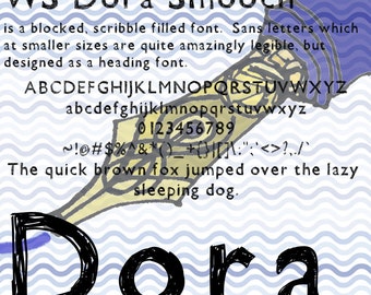 Font, WS Dora Smooch hand drawn, wiccked stepmother fonts, ttf font file, by melanie j cook, for wiccked.