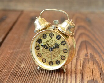Meister- Anker Vintage Alarm Clock, Twin bell Mechanical clock, German Antique alarm clock ,Home decor, old Working , Winding clock