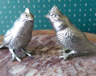 Silver Bird Salt and Pepper Shakers