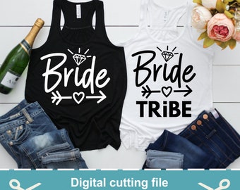 Bride tribe Svg, Bride Svg, Just Married Svg, Bride to be Svg, Wedding Svg, Cutting files for use with Silhouette Cameo, ScanNCut, Cricut