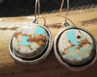 Royston Ribbon Turquoise and Sterling Silver Earrings